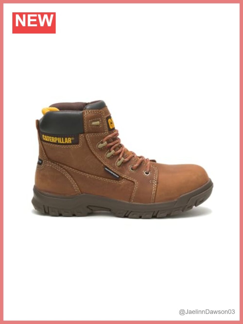 Women's Waterproof Composite Toe Work Boot Pull-On Leather Ankle Boot